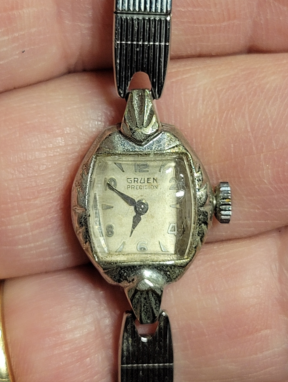 Gruen Precision Vintage Ladies Watch Silver Tone
